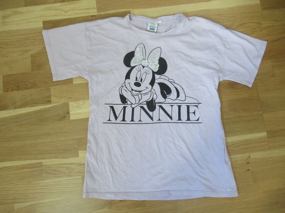 T Shirt,Shirt,halbarm,Gr 146,152,Disney Minnie Maus,flieder lila in Zeiskam