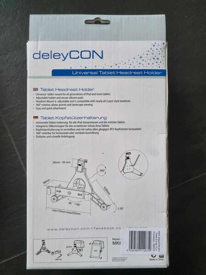 Deleycon universal Tablethalter Tablet Halter Kfz Urlaub in Arnsberg