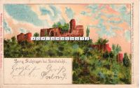 AK Burg Sickingen Landstuhl Künstlerkarte Aquarell No 16 Bayern 5 Baden-Württemberg - Stutzenklinge Vorschau