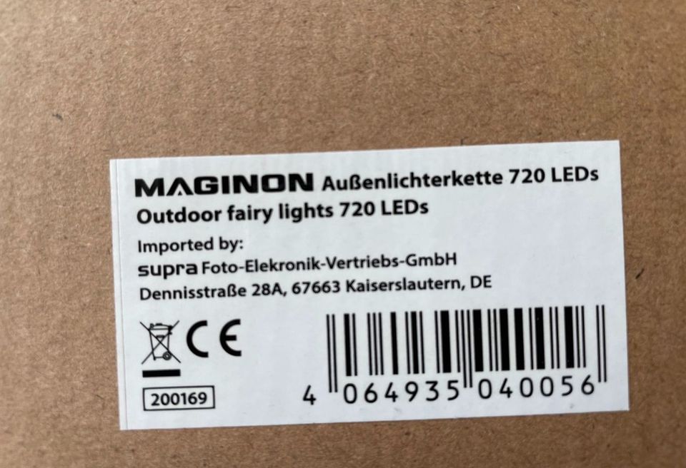 Maginon Lichterkette 720 LED‘s außen 620cm NEU IP44 in Aachen