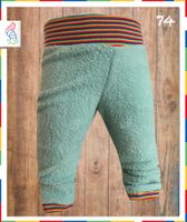 handmade Sale! Leggins Baumwollfleece mint 74 bunte Bündchen Nordrhein-Westfalen - Neuss Vorschau