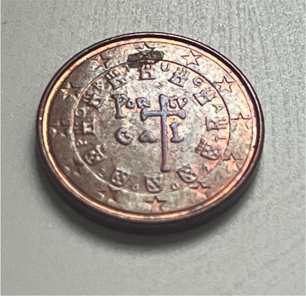 1 Euro Cent Münze, Jahr 2002 in Centrum