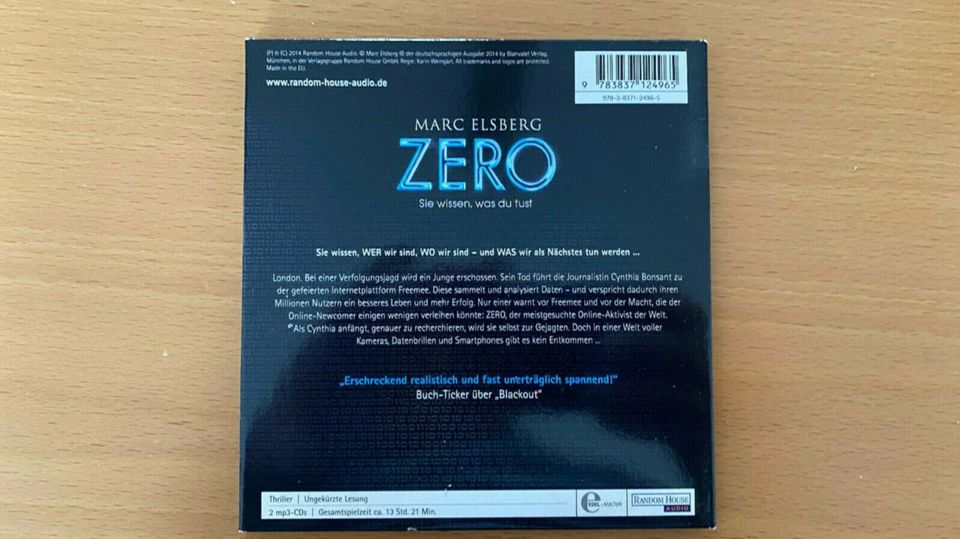 Zero - Marc Elsberg (Hörbuch) in Leverkusen