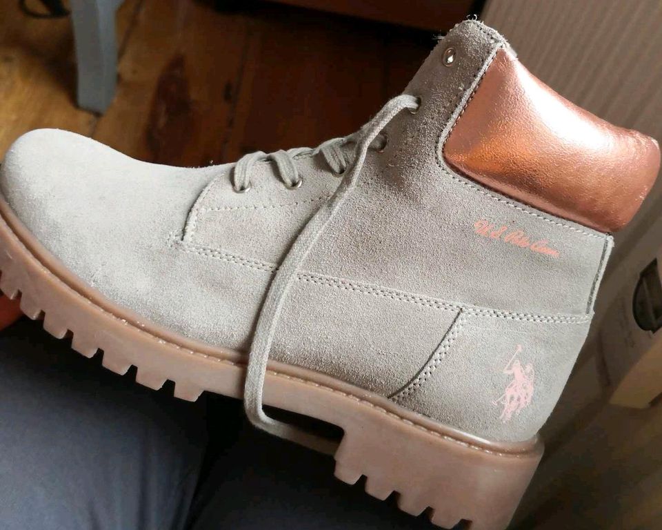 Stiefel Schuhe Leder 35 US Polo Assn neuwertig in Berlin