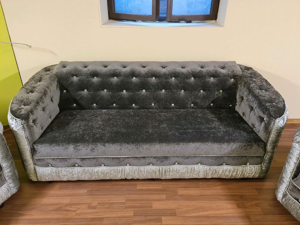 3 2 1 Sofa Couch Sitzgarnitur Stoff Qualität Robust in Schieder-Schwalenberg