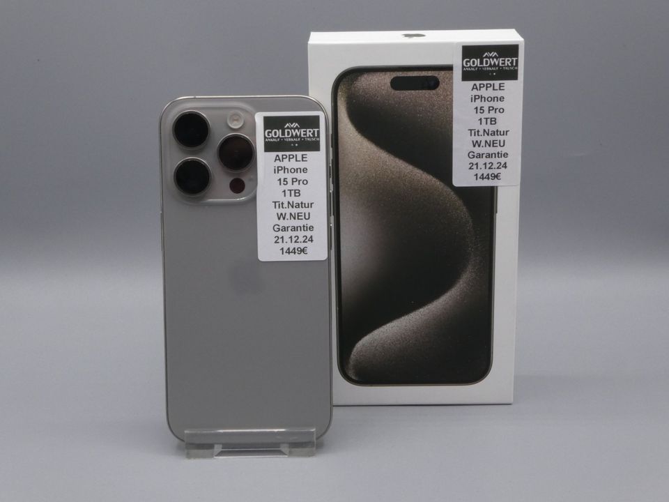⚡️ APPLE iPhone 15 Pro 1TB Tit. Natur NEU⚡️ANGEBOT 1449€⚡️ in Berlin