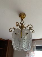 Stilvolle Deckenlampe mit großen Glaseinsätzen,antik & hochwertig Bayern - Erlangen Vorschau