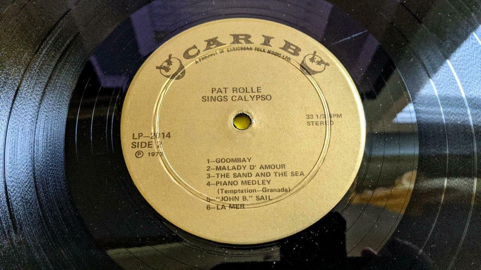 LP 400J1. "Sings Calypso" "Pat Rolle" in Langenfeld Eifel