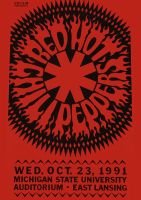 Poster RED HOT CHILI PEPPERS Konzert Plakat MICHIGAN USA 1991 Brandenburg - Ahrensfelde Vorschau