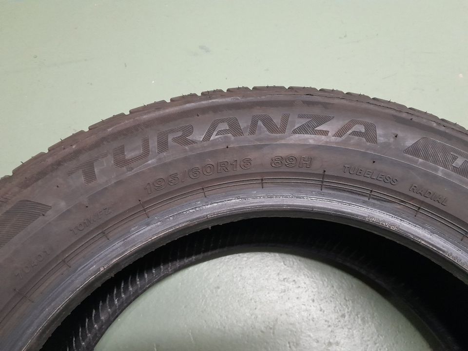 Bridgestone Turanza 195/60 R16 89 H Sommerreifen ohne Felge in Flintbek