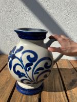 Große Vase Kanne Steingut Blau Westerwälder Karamik Bayern - Paunzhausen Vorschau