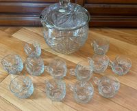 Kristall Bowle mit Deckel + 12 Gläsern handgeschliffen Niedersachsen - Schwanewede Vorschau