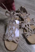 Riemchen Sandale Sommer Leder Sandalette Steinchen Gr. 38 Rose. Dortmund - Innenstadt-West Vorschau