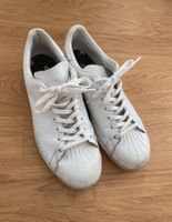 Adidas Superstar Sneakers Weiß Gr 7 / 40 2/3 clean Glattleder Stuttgart - Stuttgart-West Vorschau