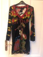Desigual Kleid langarm S in schwarz bunt Leipzig - Plagwitz Vorschau