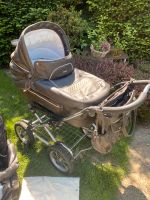 Emmaljunga Kinderwagen Luftreifen große Babywanne Leder Braun Niedersachsen - Seevetal Vorschau