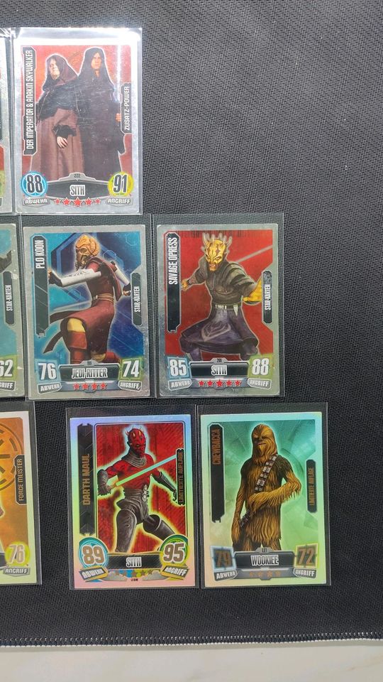 Star Wars Force Attax Karten Force Meister usw in Goldberg