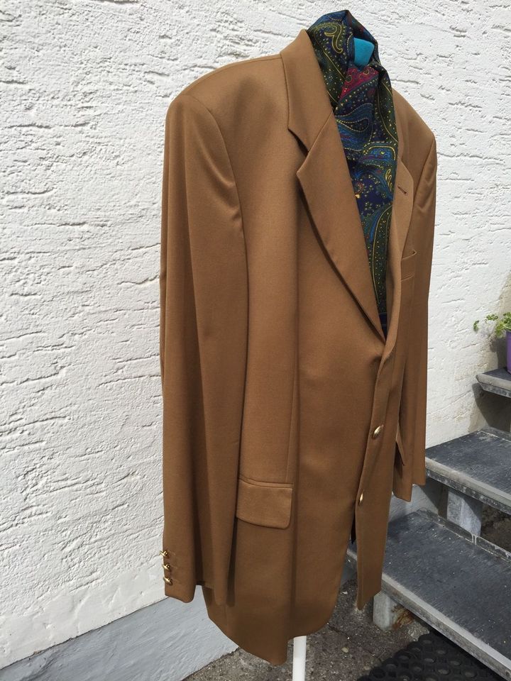 Herren Sakko Jackett camel Schurwolle 26 52 L Goldknöpfe Vintage! in Parkstetten