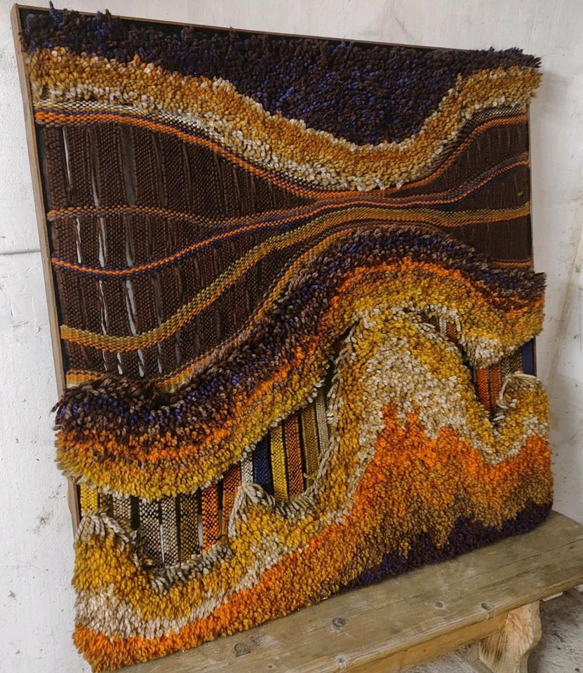 Textilkunst, Wandteppich 1970, K.H. Kaeppel für Tisca, 115x118 cm in Heilbronn