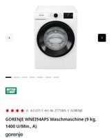 Gorenje WNEI94APS Waschmaschine 9kg, 1400U/Min - 3 Monate alt Niedersachsen - Braunschweig Vorschau
