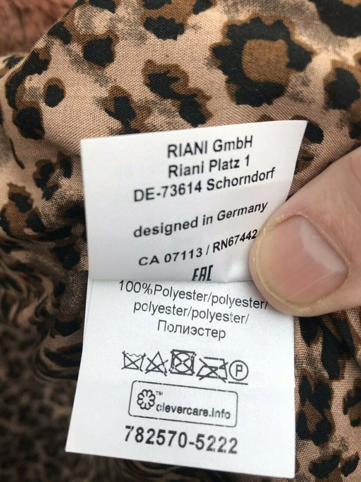 RIANI Teddy Plüsch Mantel Webpelz Jacke Gr. 38 braun NEUw.! in Münnerstadt