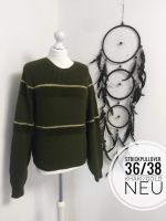 36 48 grobstrick strickpulli Pullover Oberteil Khaki Gold wolle s Nordrhein-Westfalen - Leverkusen Vorschau