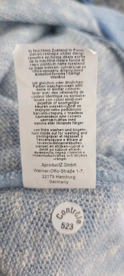 Pullover Strick Spitze langarm hell blau M L 38 40 in Tüttleben