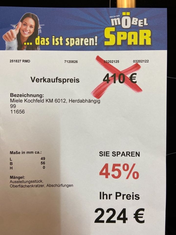 Miele Kochfeld, Ceranfeld statt 410€ in Leipzig