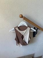 Verspieltes Crop Top – Braun/Creme Sachsen - Radebeul Vorschau