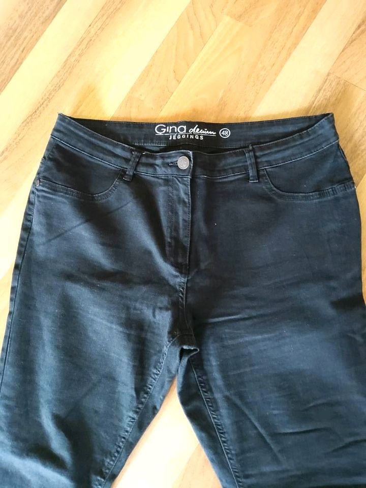 Jeans, Hose, Gr. 48, schwarz,  Gina in Ense