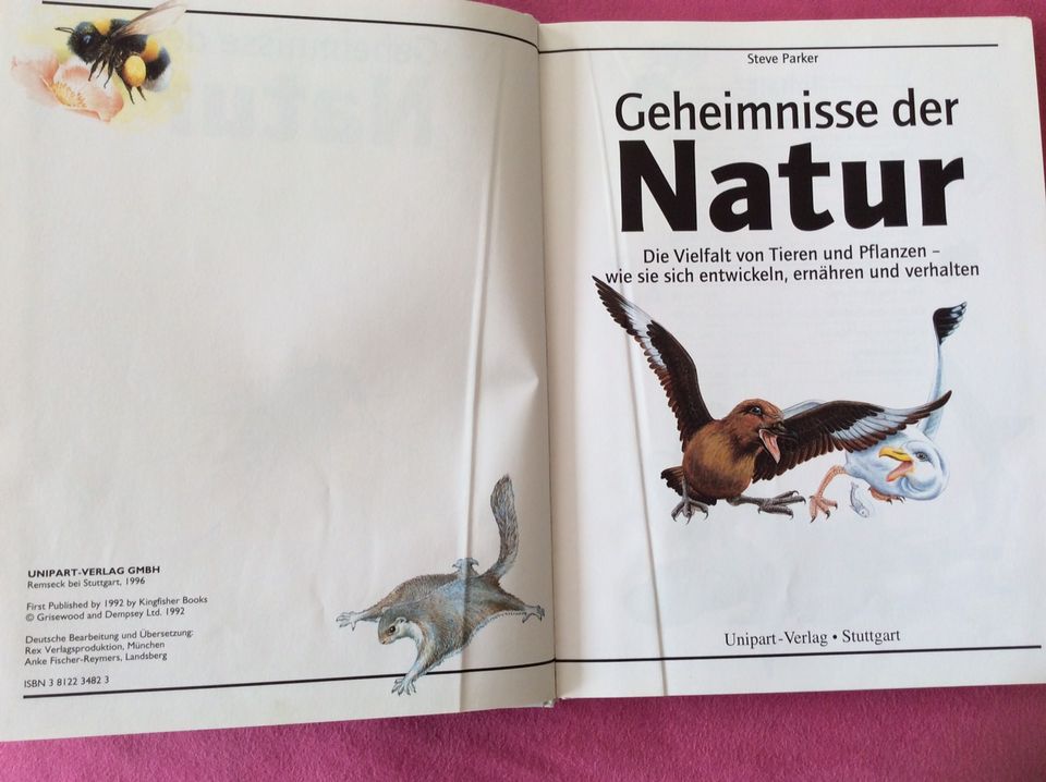 Buch - GEHEIMNISSE DER NATUR - Unipart - Tiere Pflanzen Kinder in Bekond