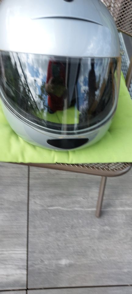 Schubert-Motorrad-Helm C1, Silber, mit Sonnenblende, in Ostrhauderfehn