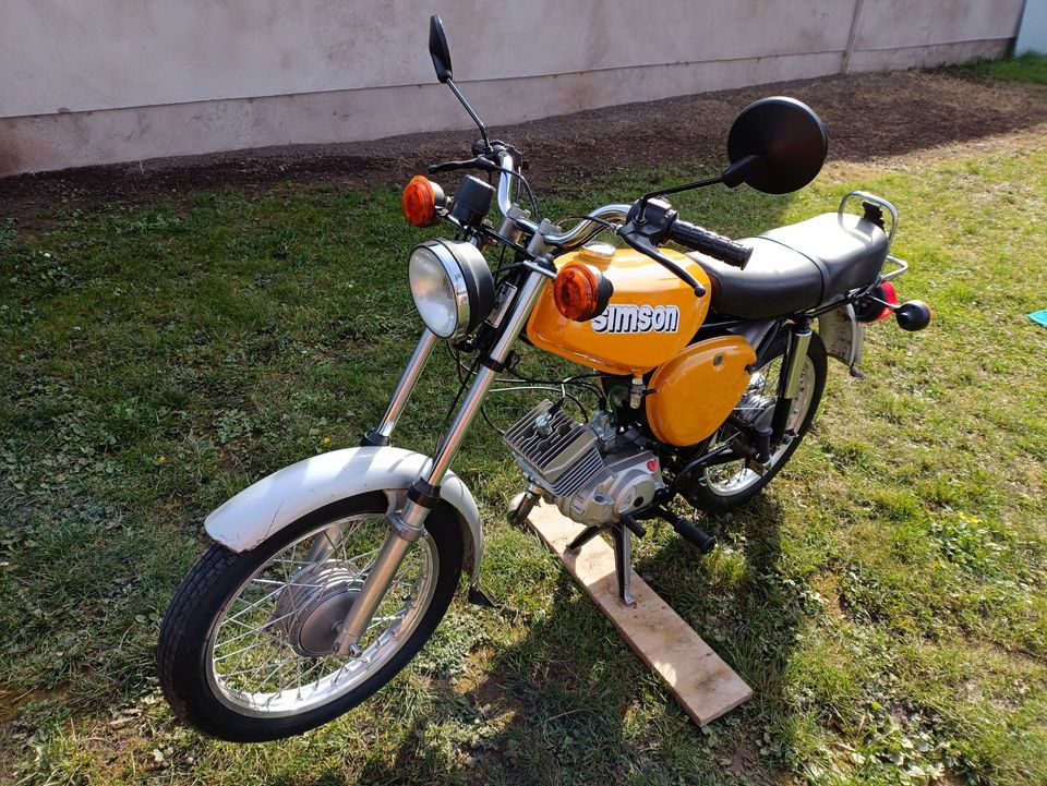 Simson S51 Deutsche Maschine! KEIN (Re)Import! 60kmh Zulassung in Wallhausen (Helme)