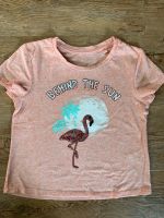 Aprikotfarbenes T-Shirt, Shirt mit Flamingo von C&A Größe 134/140 Niedersachsen - Uetze Vorschau