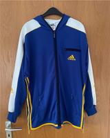 Vintage adidas Zipper Hoodie mit Kapuze blau weiß gelb L Hessen - Zwingenberg Vorschau