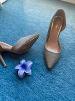 Abi Hochzeit Schuhe Elegant Abend Fest Absatz 10 cm Gold Silber Sachsen - Brandis Vorschau