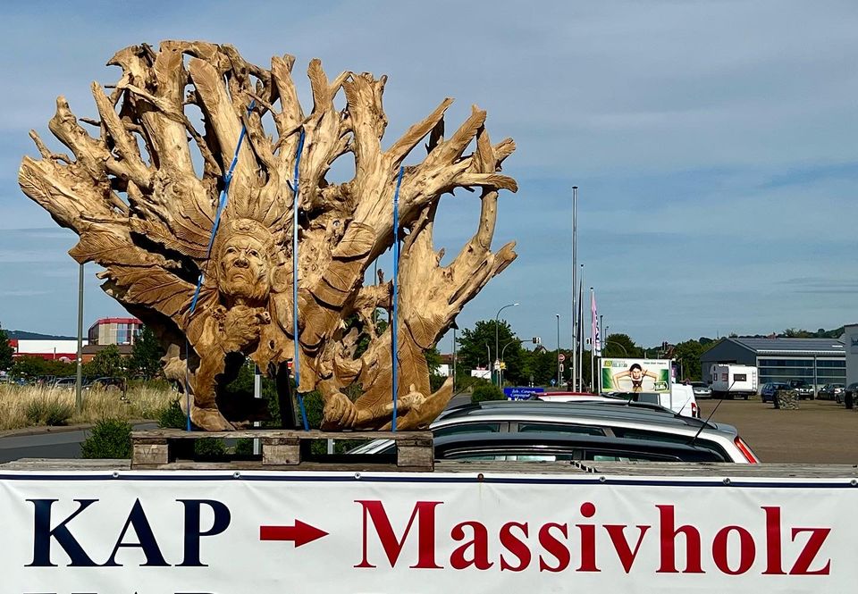 Skulptur Teakholz , Unikat , Indianer , Holzskulptur in Rinteln