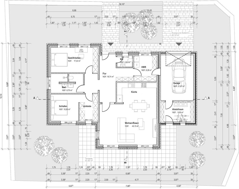 Hochwertiger & moderner Neubau-Winkel-Walmdachbungalow in ruhiger Wohnlage! in Andervenne