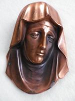 Heiligen-Skulptur Metall H 14 cm, B 10,7 cm, s. Fotos Nordrhein-Westfalen - Netphen Vorschau