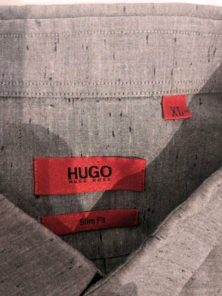 Hugo Boss Hemd, SlimFit Grau, Gr. XL (L) in München