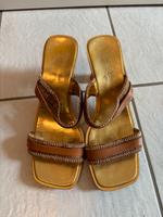 Marila Pumps/Sandalen Gold/braun Bayern - Wassertrüdingen Vorschau
