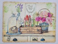 Blechschild Wandbild Blumen Jardin de Paris Shabby NEU Niedersachsen - Bissendorf Vorschau