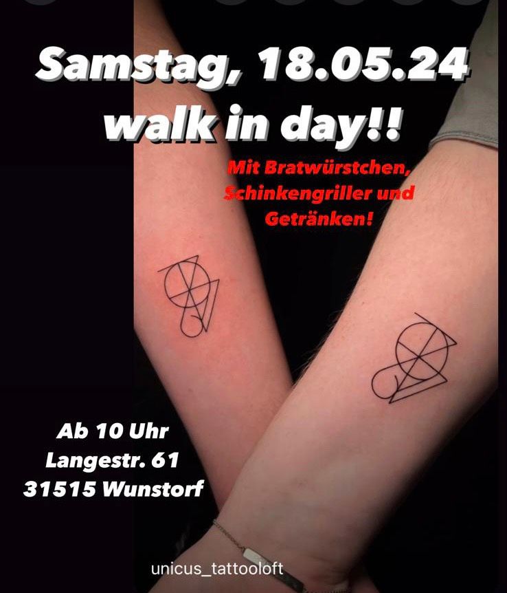 Walk In Day - günstige Tattoos ohne Termin in Wunstorf
