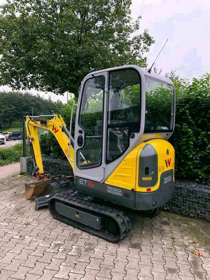 Minibagger Bagger Wacker Neuson ET 16 Mieten Verleih in Geesthacht