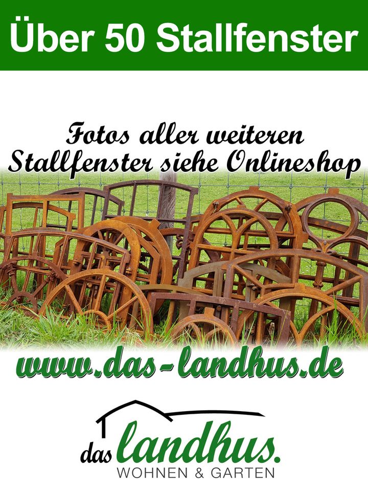 Stallfenster aus Gusseisen Metallfenster alte Fenster Gartenmauer in Bad Kreuznach