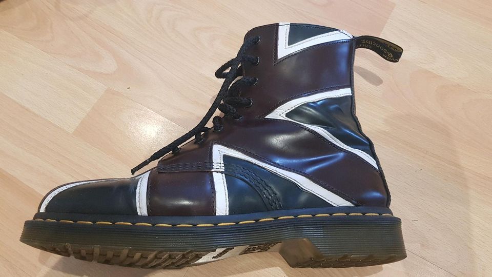 Dr. Martens 1460 Pascal Brit Gr.45/UK10 - Sondermodell Union Jack in Neuberend