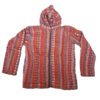 Flauschige Hippie Jacke mit bunten Streifen in Orange, UNISEX Bayern - Straubing Vorschau