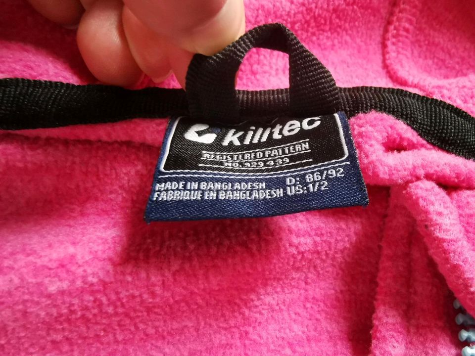 Fleecejacke, pink, Gr. 86/92, Killtec, top Zustand in Heidenau