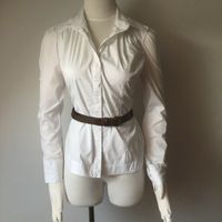 Miss Sixty Bluse weiß Langarm mit Gürtel dunkelbraun Gr. S Neu Kreis Pinneberg - Holm Vorschau