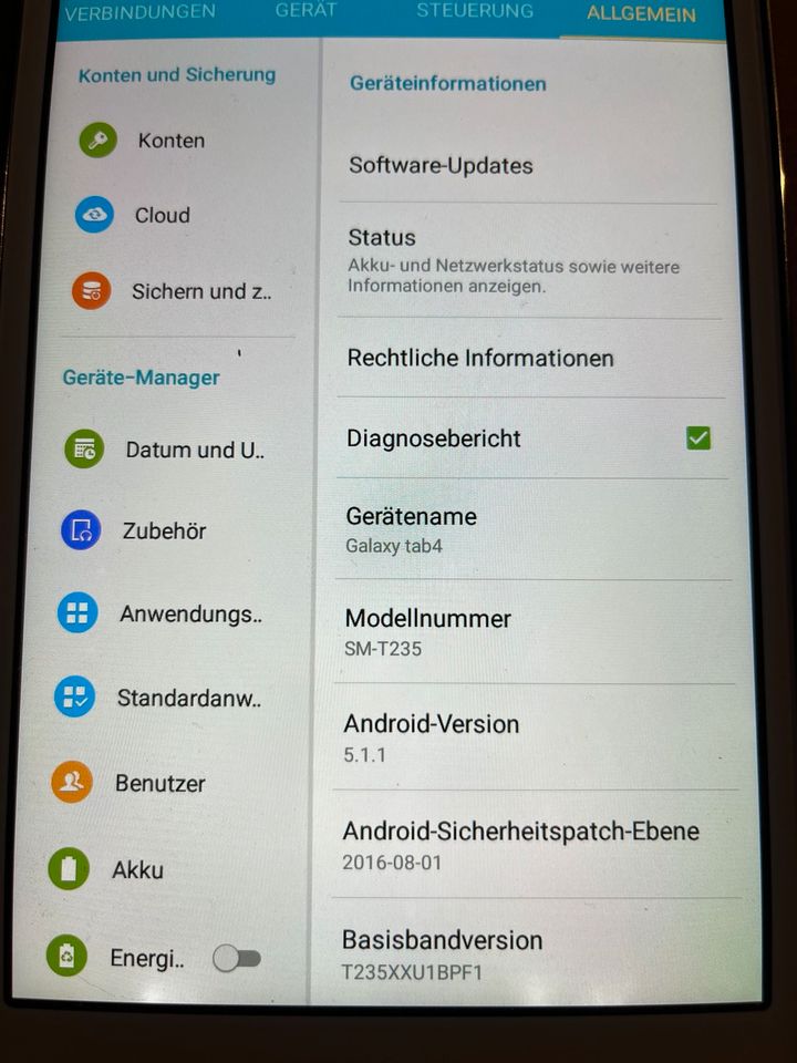 Samsung TAB4 SM T235 in Märkisch Luch